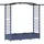 vidaXL Hochbeet mit Rankgitter und Dach 169 x 40 x 125 cm Grau