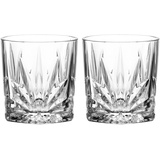 LEONARDO Old Fashioned Whiskey Gläser 2er Set - Tumbler mit Facetten-Optik, hochwertig verarbeitet - Inhalt 220 ml - Spülmaschinengeeignet - 2 Whiskygläser transparent, 077481