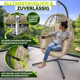 tillvex Hängesessel Taupe