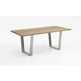 Niehoff Noah Gartentisch 160 x 95 x 76 cm Teak/silber