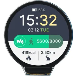 Waveshare RP2350-LCD-1.28 Microcontroller, Arm/RISC-V, 1,28 Zoll, 30 GPIO, USB-C, 5V, ohne Gehäuse