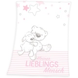 Herding 1440213014412 - Lieblingsmensch, Decke, Polyester, rosa, 75x100 cm