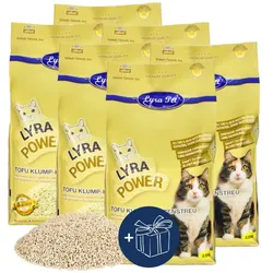 15 kg Lyra Pet® Tofu Katzenstreu + Geschenk