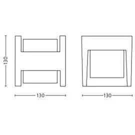 Philips myGarden Arbour Wandleuchte, LED, 2-flammig, 8718696131237,