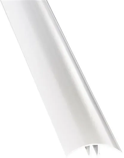PVC Klemmprofil-Oberteil weiß 3000 mm lang