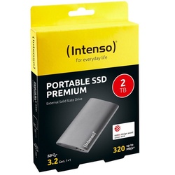 Intenso SSD externe Festplatte Premium Edition 1,8 Zoll 2TB USB 3.2 anthrazit externe SSD