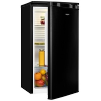 Exquisit Vollraumkühlschrank KS85-V-091E schwarz | 75 l Nutzinhalt | Innenbeleuchtung | Ohne Gefrierfach