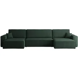 kaiser möbel Ecksofa mit schlaffunktion und bettkasten, BEST U XL stoff Poso und Verita, Komfortabler Schaumstoff, Schlaffunktion, Bettkasten grün
