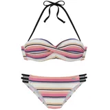 VENICE BEACH Bügel-Bandeau-Bikini Damen creme-rosa Gr.36 Cup B