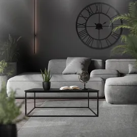 ML-Design Couchtisch Schwarz Metall, rechteckig, Industrie-Design
