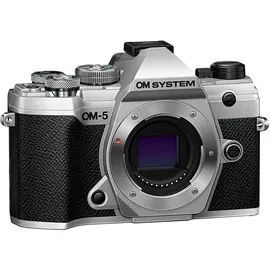 OM System OM-5 Micro Four Thirds Systemkamera, 20 MP Live MOS-Sensor, optimierte 5-Achsen-Bildstabilisierung, Silber
