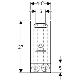 Geberit Anschlussbox Typ C d= 16mm, für Heizung und Kühlung