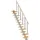 DOLLE Mittelholmtreppe Berlin 64 cm Buche geölt Metall Perlgrau