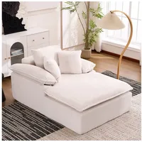 Odikalo Loungesofa Schlafsofa Relaxsofa Freizeitsofa Polstermöbel mehrfarbig, Ein 122 cm hohes, rahmenloses Relaxsofa im Indoor-Stil. Es bietet hohen Lesekomfort, ist mit breiten Armlehnen ausgestattet und muss nicht montiert werden. weiß