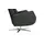 Max Schelling Sessel Elmira Leder 81 x 120 x 92 cm Schwarz elektrisch, drehbar