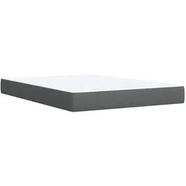 vidaXL Boxspringbett 140 x 200 cm Dunkelgrau