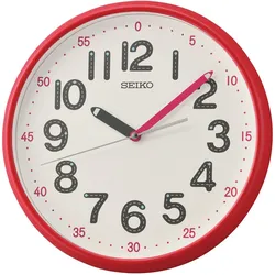 Seiko QXA793R Wanduhr mit Quarzwerk Rot