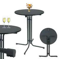 Trutzholm Bistrotisch Ø 80 x 110 cm Stahl Anthrazit