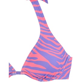 VENICE BEACH Bügel-Bikini-Top Damen violett-koralle, Gr.44 Cup F,