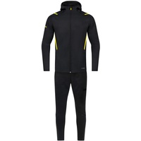 Jako Challenge Freizeitanzug mit Kapuze Herren schwarz meliert/citro XL