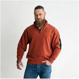 Stier Oversized Zip Sweater Functional Pocket organic cotton XL Deep Red