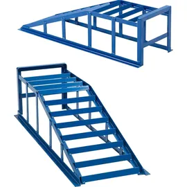 Laiham 2 x Auffahrrampe Rampe Wagenheber Hebebühne pkw Rampe Auffahrbock Blau bis
