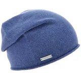 Seeberger Strickmütze Beanie aus 100% Kaschmir blau