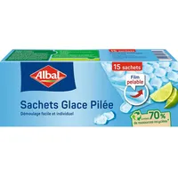 ALBAL - 15 Beutel für Crushed Ice – einfaches Herauslösen – leicht zu befüllen – enthält recycelte Ressourcen