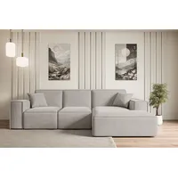 ALTDECOR Ecksofa mit Schlaffunktion und Bettkasten Corner Sofa Bett Eckcouch Couch L-Form Schlafcouch Ausziehbar Wohnlandschaft Schlafsofa Cauchsof... - Hellbraun