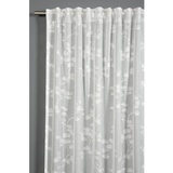 GARDINIA Vorhang mit Gardinenband, Ausbrenner Baumwollblüte, Weiß, 140 x 245 cm
