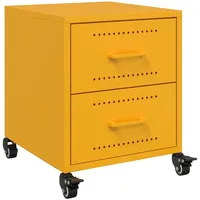 VidaXL Nachttisch Senfgelb 36x39x43,5 cm Stahl
