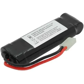 Zellentausch Akkupack NiMH 8,4V 1100mAh L2x3+1 für Airsoft Gewehr Both Elephant XM8 mit 100mm Kabel und Stecker