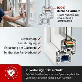 Inovatec Holz Verglasungsklötze 80 x 24 mit Eimer