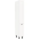 Nobilia Apothekerschrank Cascada, Weiß, Holzwerkstoff, 5 Fächer, nur wie online abgebildet bestellbar, 30x216.6x58 cm, Pefc, Goldenes M, Made in Germany, DGM-Klimapakt, Küchen, Küchenmöbel, Küchenschränke, Apothekerschränke