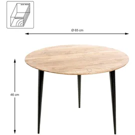 'massivart' Beistelltisch - holzfarben Ø: 65