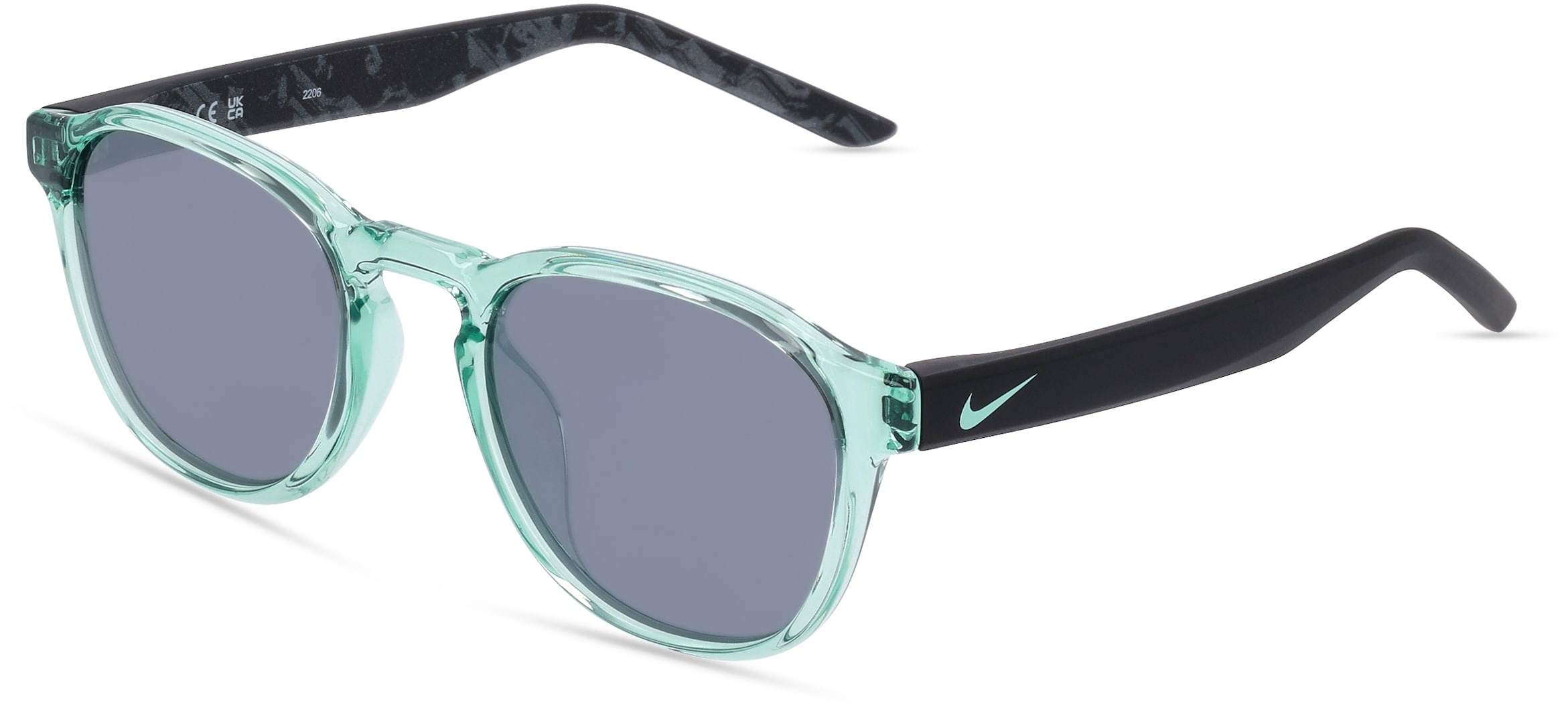 Nike SMASH DZ7382 Jugend-Sonnenbrille Vollrand Panto Kunststoff-Gestell, grün