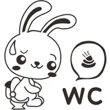 Cartoon-Kaninchen-Toilettenaufkleber, lustige WC-Wandaufkleber für Cartoon-Tier-Badezimmerdekoration