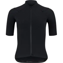 Damen Rad Kurzarmtrikot Aerodynamisch Echelon 1.0 Schwarz SCHWARZ XL