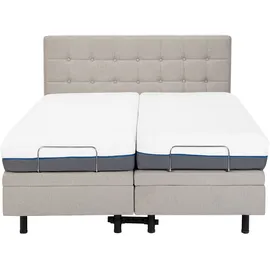 Beliani Bett verstellbar Stoff Duke 160 x 200 cm