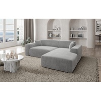 Sofa Dreams Ecksofa Design Samt Stoff Sofa Mallorca L Form kurz Modern Stoffsofa, Loungesofa grau