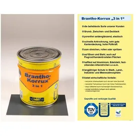 Brantho Korrux 3in1 Rostschutzfarbe RAL 7016 Anthrazitgrau 0,75 l