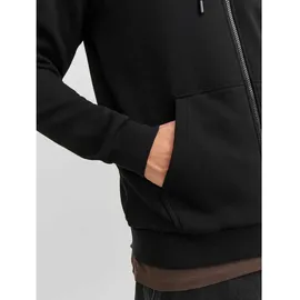 JACK & JONES Jjebradley Sweat Zip Hood Noos, (12249342-4385557) Black,