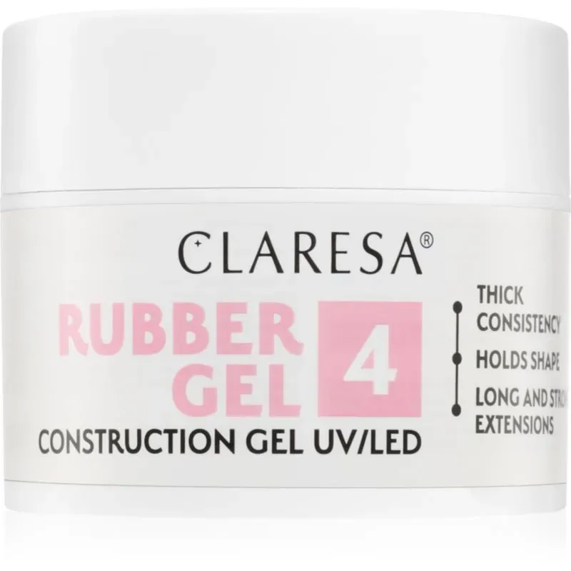 Claresa Rubber Gel Construction Gel UV/LED Gel-Lack für verlängerte Fingernägel Farbton 04 45 g