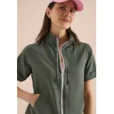 Cecil Kurzarm Sweatjacke mit Zipper - Grün