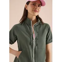 Cecil Kurzarm Sweatjacke mit Zipper - Grün