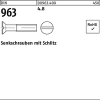 Industrial Quality Supplies DIN 963/ISO 2009 Senkkopfschraube M2x10 Stahl