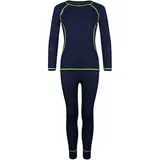 TROLLKIDS Merino Funktionsunterwäsche-set - Navy / Viper Green - 116 cm