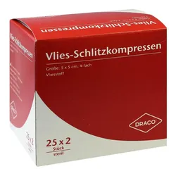 Schlitzkompressen Vlies 5x5cm 4fach steril