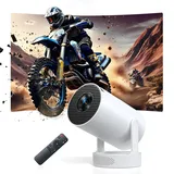 Smart Mini Beamer, Upgraded Hi-Fi Mini-Projektor mit 4K-1080P-Unterstützung, 300 ANSI-Lumen, WIFI6 & Bluetooth & Auto-Keystone Video Projektor für Schlafzimmer Heimkino