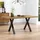 Okwish Esstisch 80 x 76 x 140 cm Eiche/braun/schwarz